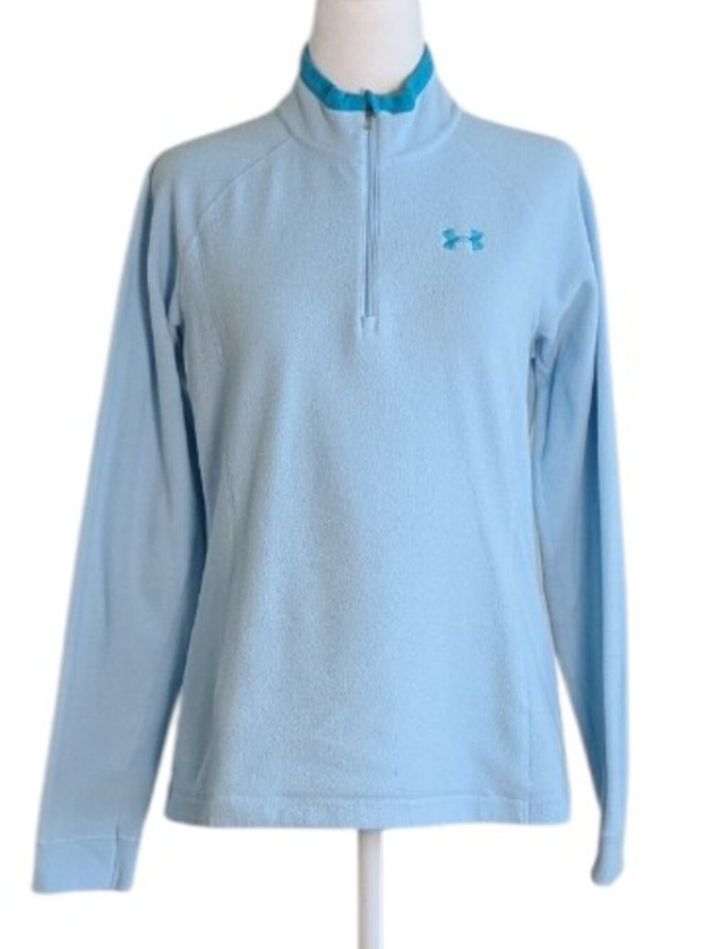 UNDER ARMOUR Women's Long Sleeve Pullover Fleece Jacket   Size M  Blue
